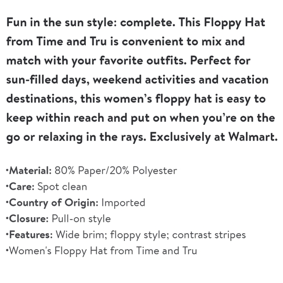 NWT Time And TRU Women's  Bundle Floppy Hat & Polka Dot Bandana - Picture 8 of 16